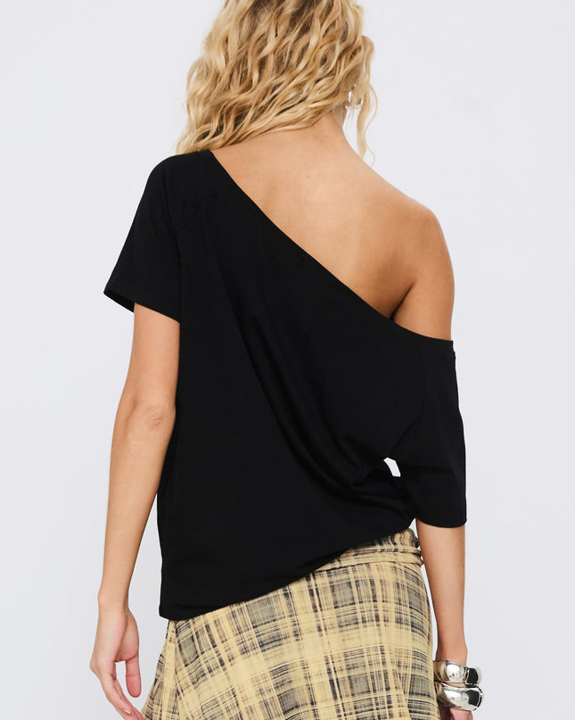 Icon Baby Off Shoulder Top Black