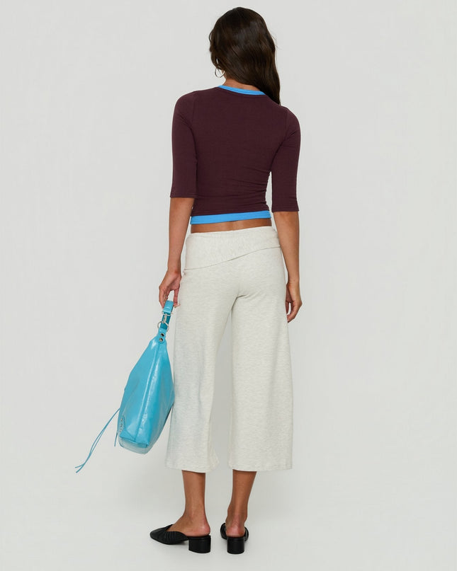 Allena Gaucho Tie Detail Shorts Grey Marle