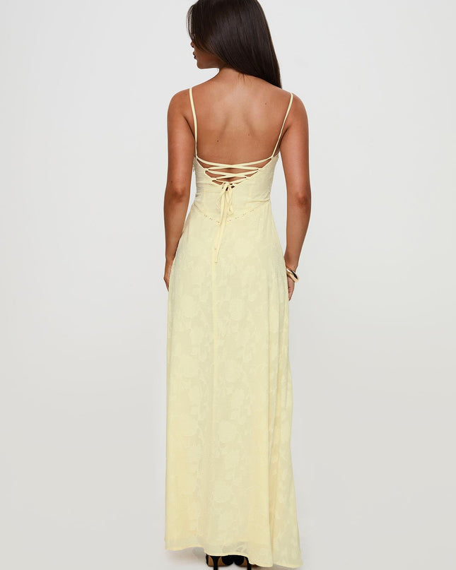 South Of France Maxi Dress Yellow
