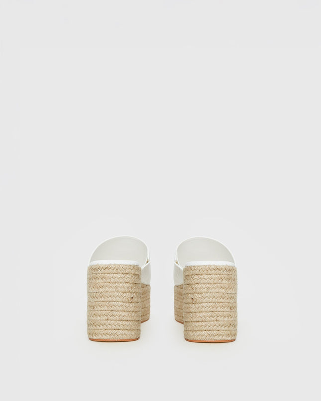 Arton Espadrille Platform Sandals White