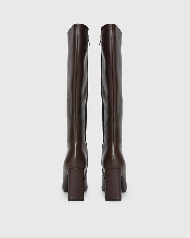 Sawyer Knee High Boots Brown