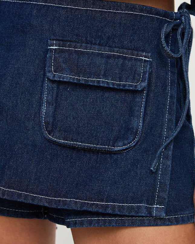 Countryside Skort Blue Denim