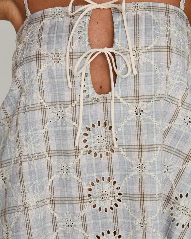 Belong Together Mini Dress Blue Check