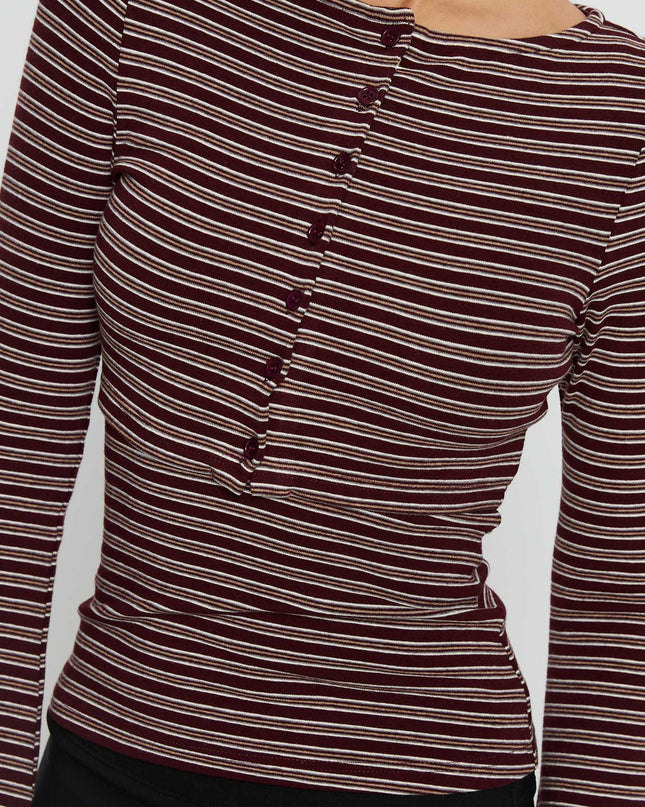 Spence Layered Top Multi Stripe