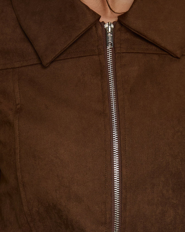 Dakohda Fringe Jacket Chocolate Brown