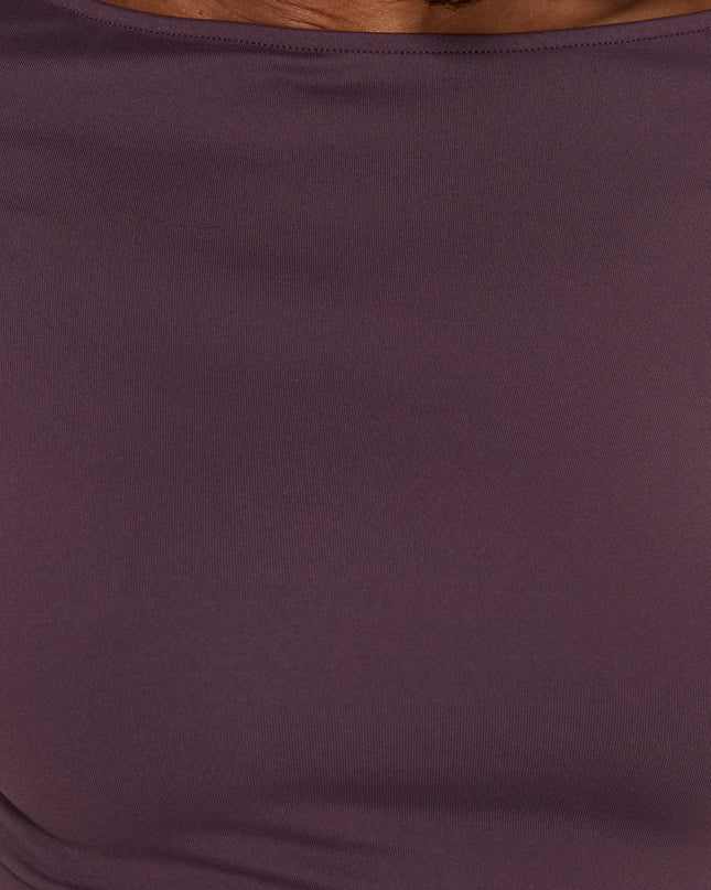Daily Define Boatneck 3/4 Sleeve Top Aubergine