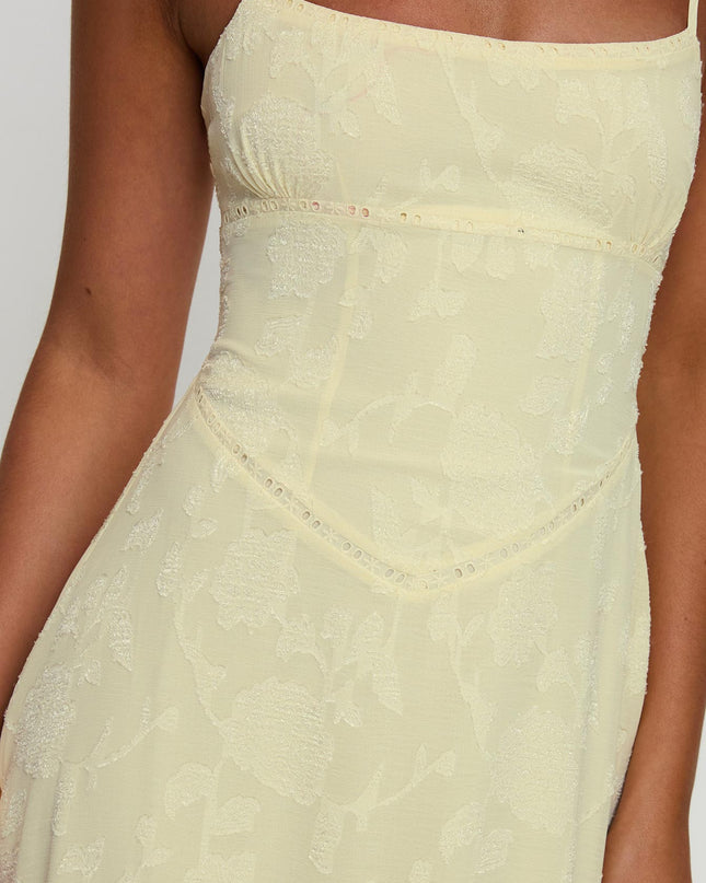 South Of France Maxi Dress Yellow