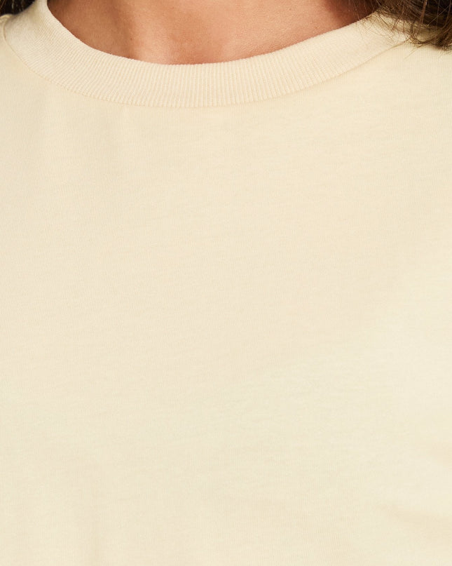 Settle Down Long Sleeve Top Butter Yellow