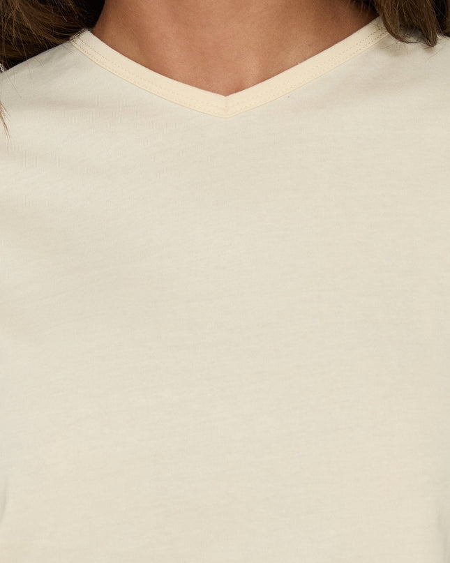 Dealia High V Boxy Tee Yellow