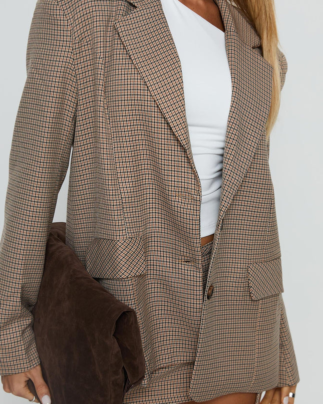 Deane Blazer Brown Check