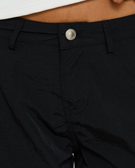 Hudsen Longline Nylon Cargo Shorts Black