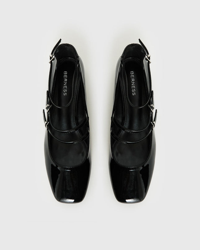 Berta Heels Black Patent