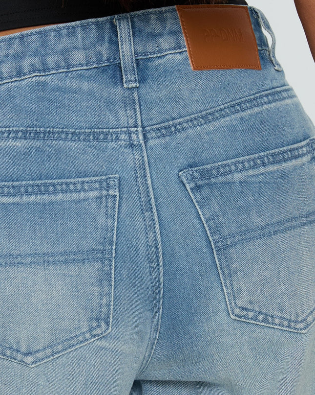 Naylor Mid Rise Wide Leg Jeans Light Blue Wash