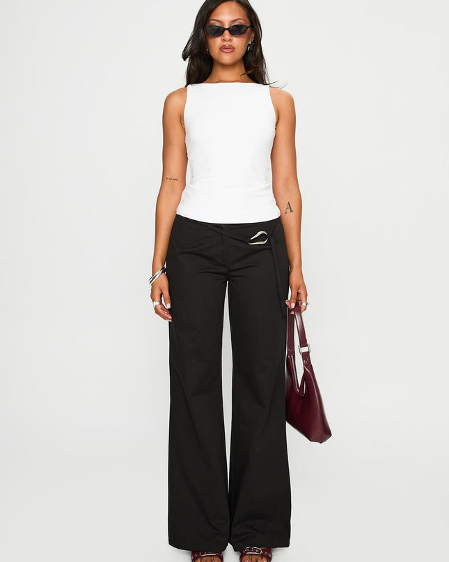 Lose Your Number High Neck Top White