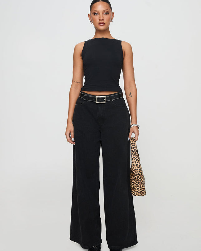 Bleeker High Neck Top Black