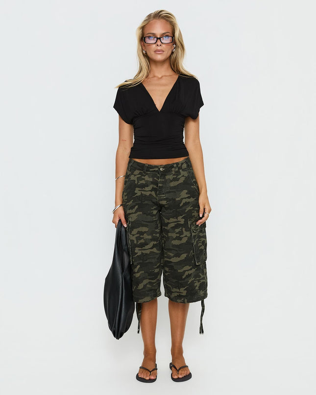 Hudsen Longline Cargo Shorts Camo