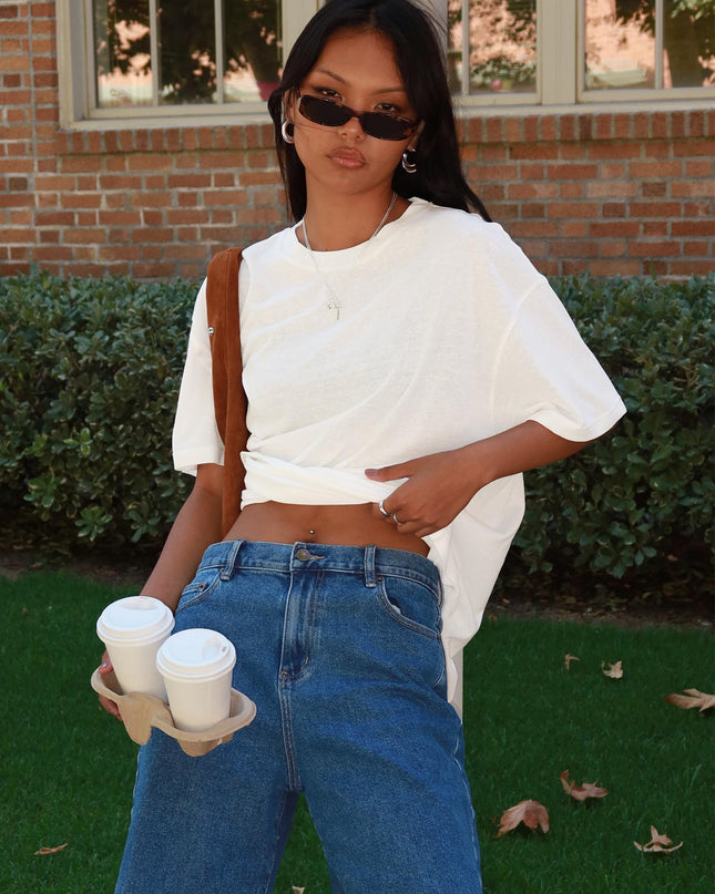 Zaydee Oversized Tee White