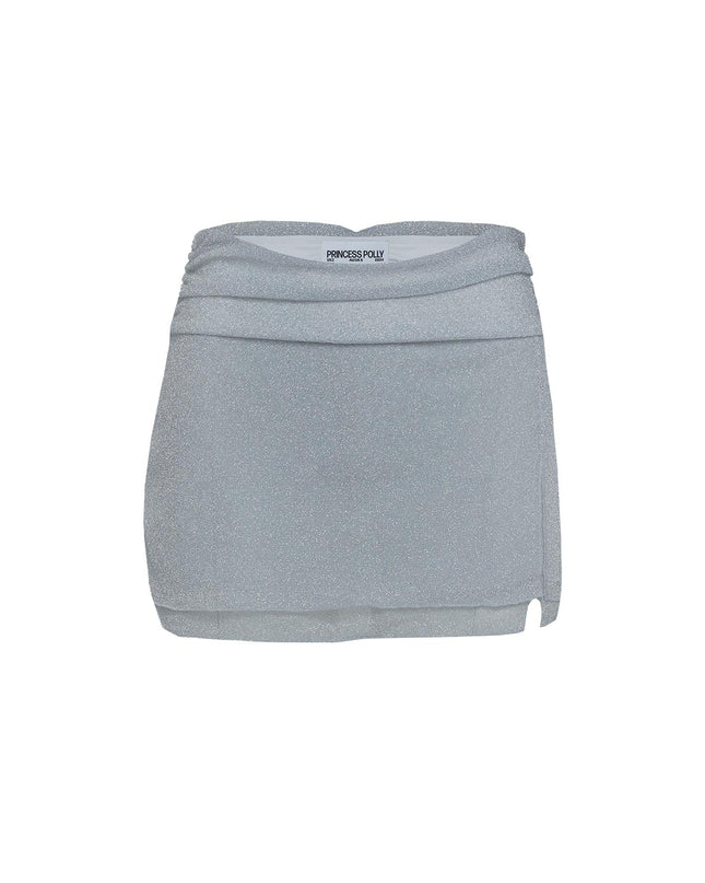 Flattered Shimmer Mini Skirt Silver