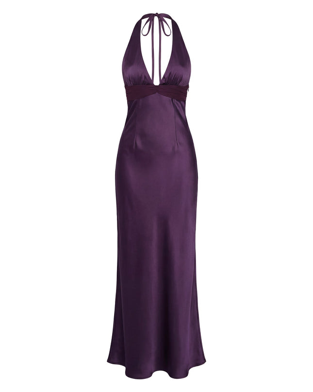 Odyssa Halter Maxi Dress Purple Petite