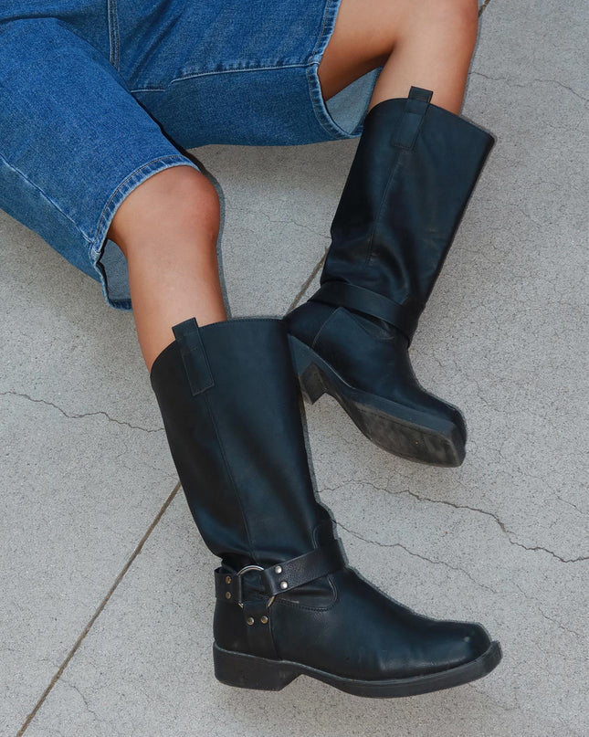 Wrecked Western Boots Black